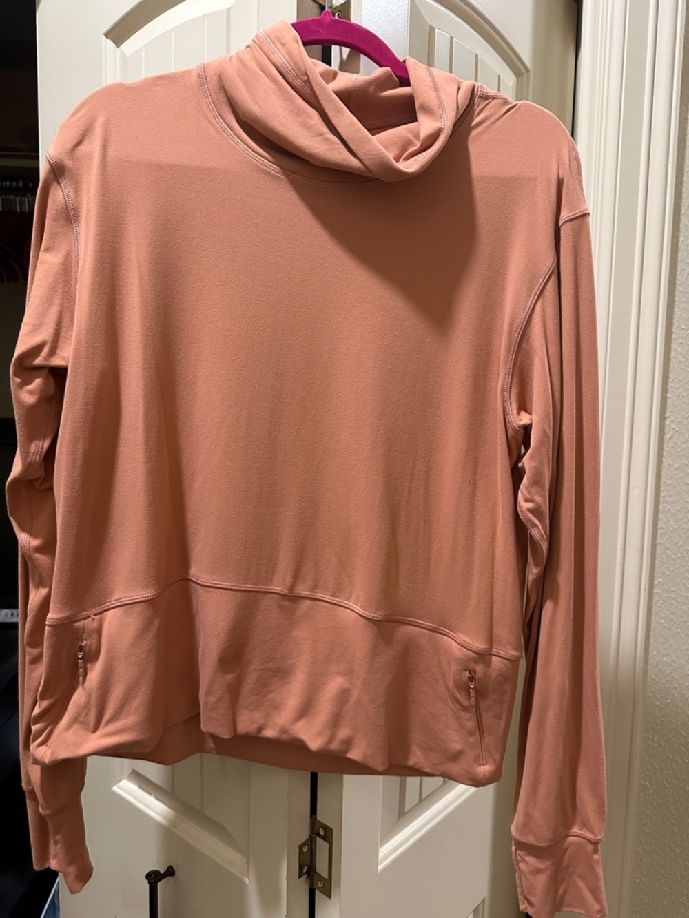 lululemon athletica coral pink long sleeve pullover